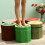 Siège Fruit Pouf Rangement Pliable Marron Usage 6