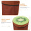 Siège Fruit Pouf Rangement Pliable Marron Usage 7
