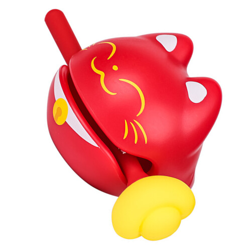 2Sets Red ABS Wooden Fish Temple Block Percussion Instrument Toy 2