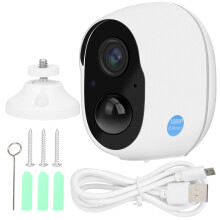 Spotlight Siren Alarm Utendørs Sikkerhetskamera Med 2K Fullfarge Nattsyn Trådløst WiFi Kamera AI Bevegelsesdeteksjon Batteridrevet Oppladbart