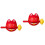 2Sets Red ABS Wooden Fish Temple Block Percussion Instrument Toy 5