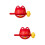 2Sets Red ABS Wooden Fish Temple Block Percussion Instrument Toy 8