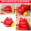 2Sets Red ABS Wooden Fish Temple Block Percussion Instrument Toy 10
