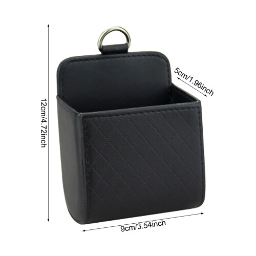 (Black) Car Vent Hanging Bag for Phone & Keys 2