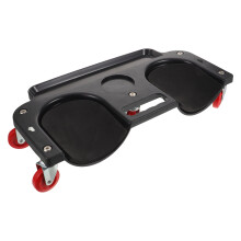 Tapis Roulant Genoux Noir Pe+métal Pour Garage Et Travaux Auto