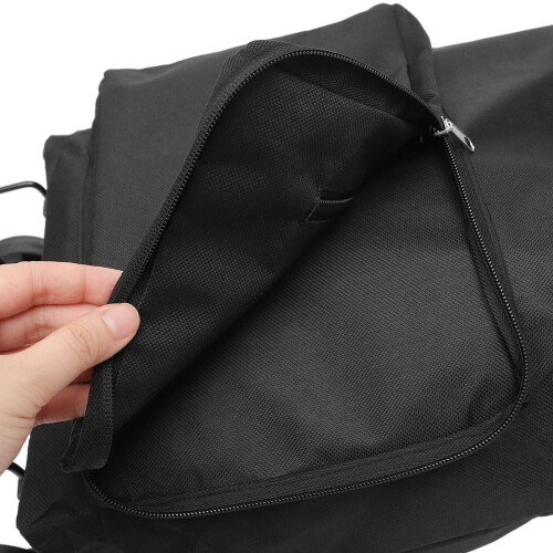 Collapsible Trolley Bag Folding Shopping Bag With Wheels Black 1
