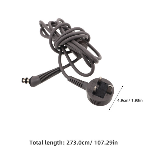 Ersatz Gummikabel Für Mit 2-Poligem Stecker Schwarz 1