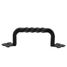 Black Carbon Steel Barn Door Handle Heavy Duty Rustic Metal Pull