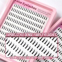 (C Curl 10mm) False Eyelashes Black C/D Curl Natural Look