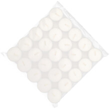 50Pcs White Tea Lights Candles Unscented Smokeless for Wedding Decor