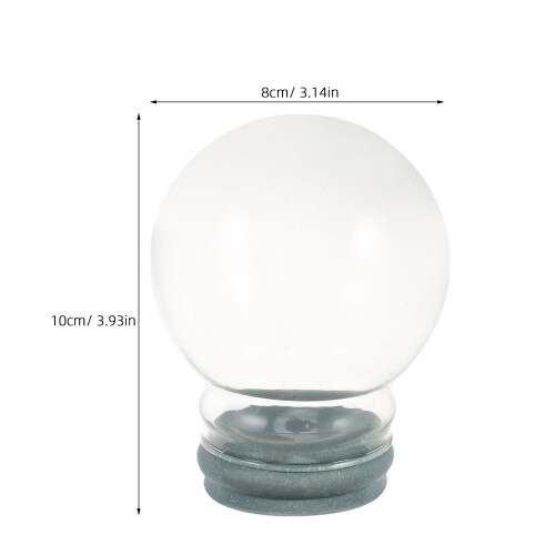 2Stk Schneekugel DIY-Set Transparent Mit Sicherer Gummibasis 1