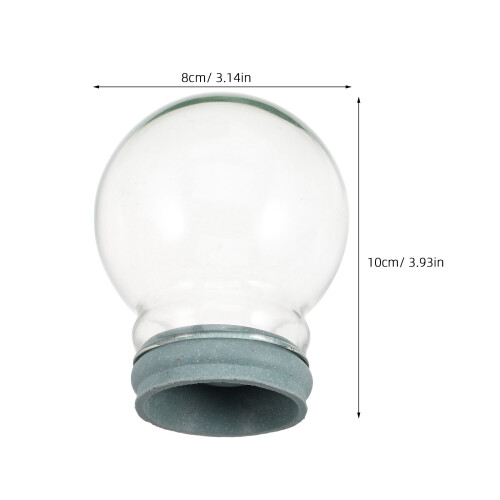 2Stk Schneekugel DIY-Set Transparent Mit Sicherer Gummibasis 2