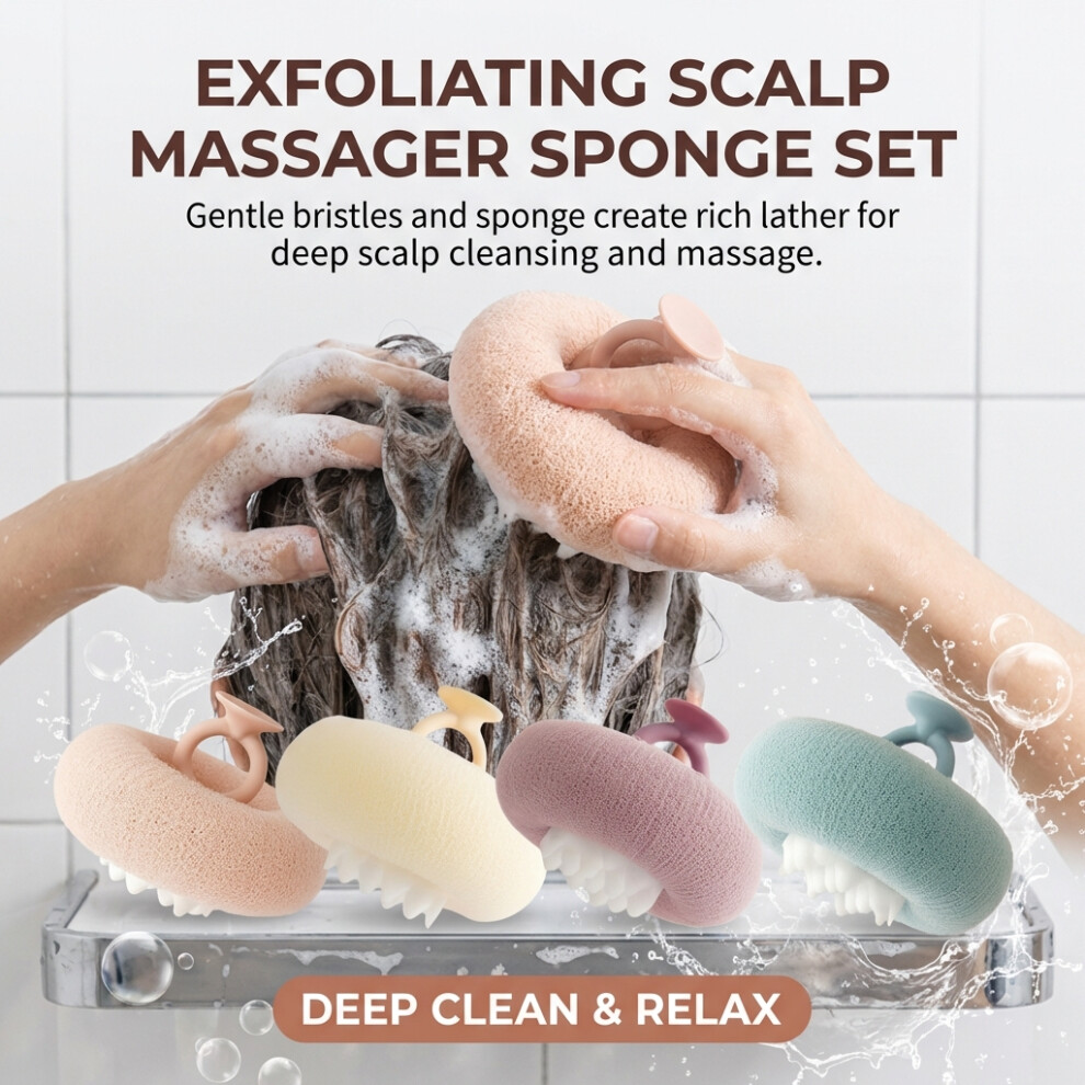 Dachuang Beauty Sunflower Bath Sponge With Massage Ring & Suction Cup