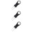 3St Zwart Plastic Handvat Divot Tool Golf Fork Trainer 8