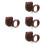 4Sets Light Brown PU Iron Connecting Belt Sets for Viking Costume Use 7