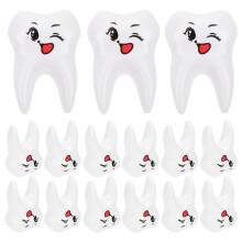 15 Pcs Tooth Toy Child Fake Cartoon Teeth Kids Jewelry Brush Soft