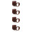 4Sets Light Brown PU Iron Connecting Belt Sets for Viking Costume Use 9