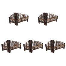 5St Sushi Bamboo Fence Koffie Serveerset Voor Elegant Food Display