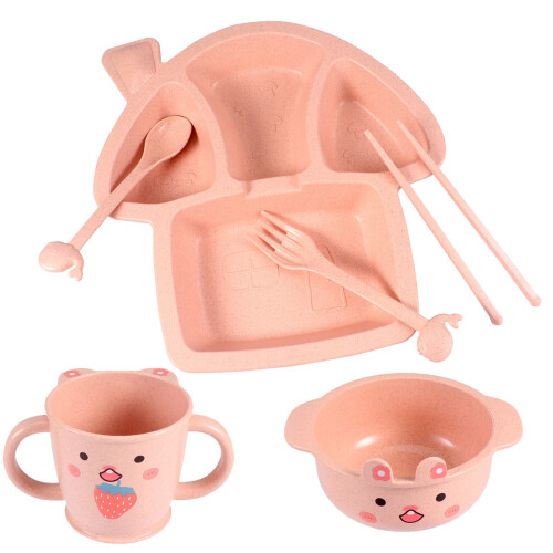 2Sets Child Tableware Storage Box Safe PP Fiber Kitchen Food Box 1