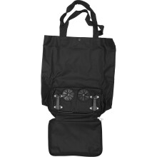 Collapsible Trolley Bag Folding Shopping Bag With Wheels Black