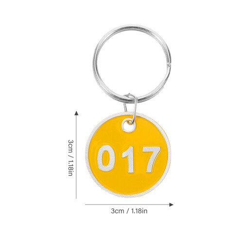 Arborister Aluminium Numbered Key Ring Tags 1-100 With Rings 1