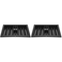 2St Compacte Zwarte Acryl Poker Chip Rek Voor Opslag