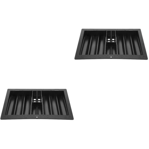 2St Compacte Zwarte Acryl Poker Chip Rek Voor Opslag 2