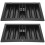 2St Compacte Zwarte Acryl Poker Chip Rek Voor Opslag 5