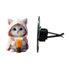 (Lavender) Cute Cartoon Car Air Freshener Vent Clip for Most Vehicles
