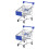 2St Donkerblauw Winkelwagen Speelgoed Creatief Kids Accessoire 5