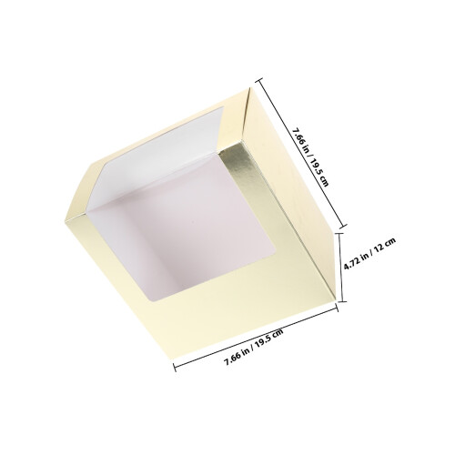 2Pcs Golden Hat Travel Case with Window Foldable Paper Hat Storage Box 1