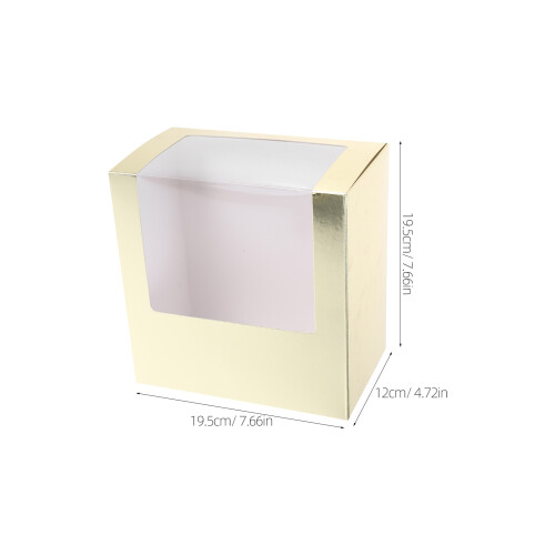 2Pcs Golden Hat Travel Case with Window Foldable Paper Hat Storage Box 2