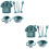 2Sets Child Compartment Bord Set PP Wolvezel Keukenbox 6