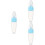 3St Draagbare Silicone Babyvoedingslepel Met 6