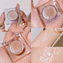 (Monochrome eyeshadow-Niulang) Shiny Galaxy Loose Eye Shadow Flashing Highlight