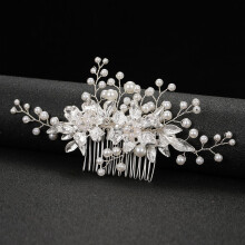 (Silver) Luxury Rhinestone Wedding Hair Comb