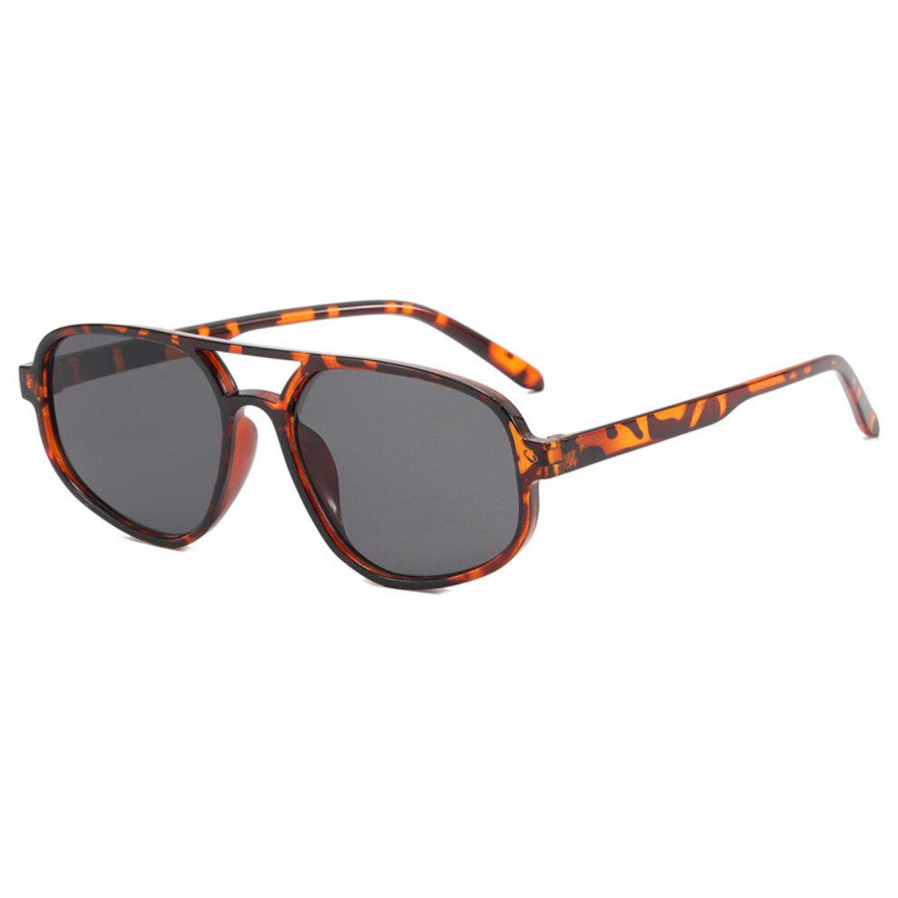Dachuang Beauty Gray (Tea Leopard Print Sheet) Oval Fashion Sunglasses For Driving Running