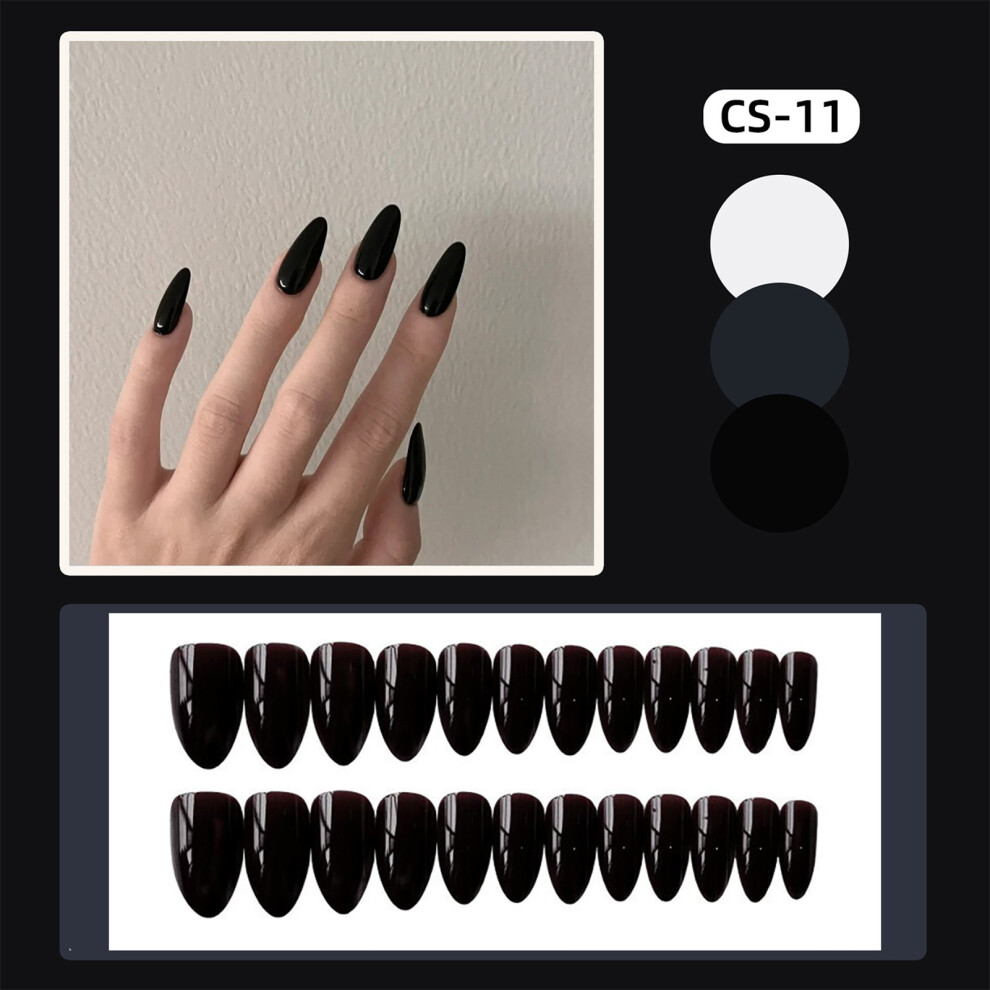 Dachuang Beauty (Jelly Glue Model) Fake Nails Black Long Lasting For Dress Matching