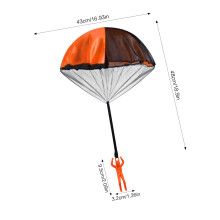 (Orange) Kids Parachute Toy for Outdoor Parent-Child Play