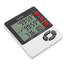 Großer LED-Digita-timer mit Temperaturanzeige – Countown & Countup, -19,9 C bis 70 C