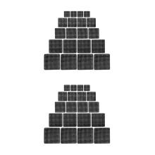 40Stk Pflanzkasten Kissen Schwarz Aus Kunststoff Für Blumengefäße