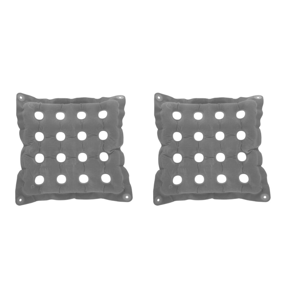 Aboofan Grey 2Pcs Pvc Inflatable Seat Cushions Portable Breathable Chair Pads