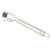 Clipe para pratos com cabo ergonômico e isolamento térmico, em aço inoxidável, com design resistente ao calor, estrutura compacta e uso versátil