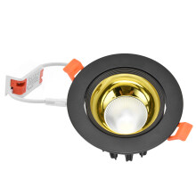 Faretto da incasso a LED dimmerabile con corpo in lega di alluminio, luce a risparmio energetico con chip COB integrato, luce morbida e uniforme per