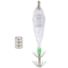 LED Luminous Squid Jig Glow Squid Baits Fishing Lures With High Visibility White Light Triple Sealing Waterproof Design And Double Layer Hook For