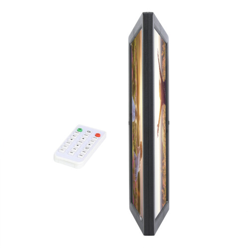 Remote Control Digital Picture Frame HD IPS Display Easy To Use Wall Mountable Design Slideshow Playing Calendar Alarm Clock Function Multifunctional 1