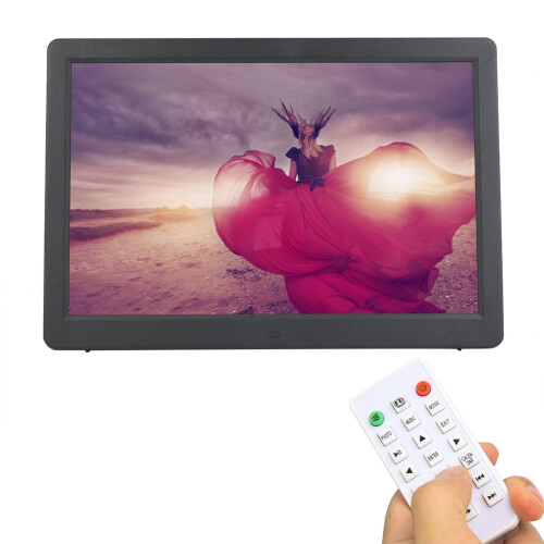 Remote Control Digital Picture Frame HD IPS Display Easy To Use Wall Mountable Design Slideshow Playing Calendar Alarm Clock Function Multifunctional 2