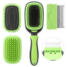 Pet Grooming Tools Set5In1Design Including Massage Comb Air Cushion Comb Flocking Comb Hair Removal Comb Open Knot Comb Stainless Steel Teeth Dog