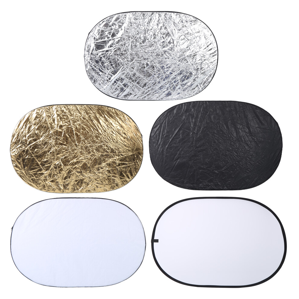 5 In 1 100X150cm Collapsible Reflector Kit For Portrait Photography 5071387522947