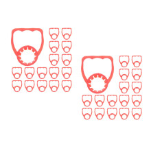 200St Ergonomisch Rood Flessenhouder Plastic Voor Water En Frisdrank